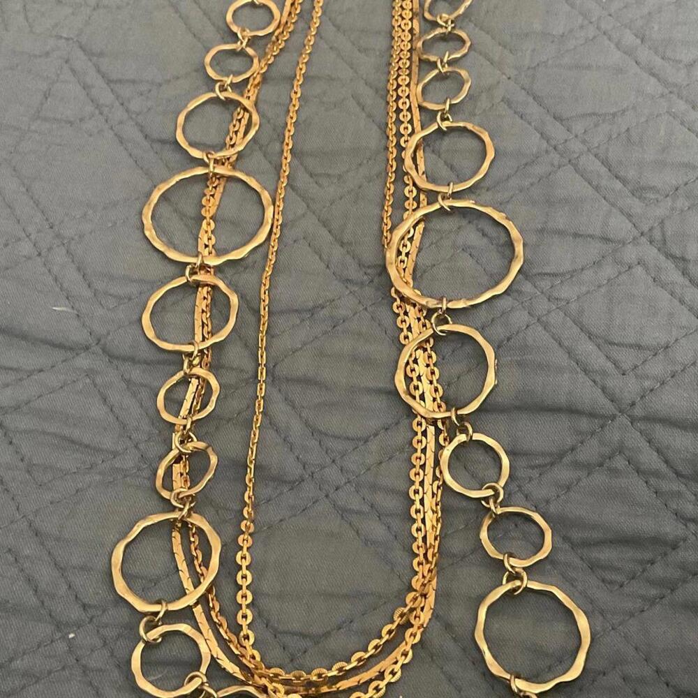 Four Goldtone Vintage Necklaces  - Various lengths